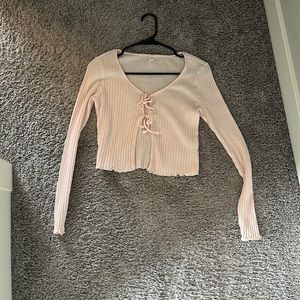 Light Pink tie long sleeve